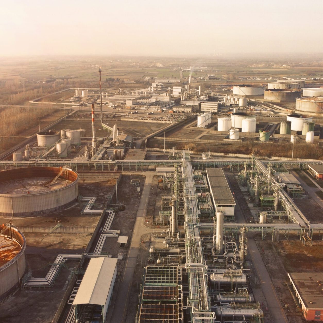 metallurgical industry seen from a drone